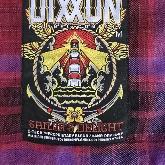 DIXXON Sailor's Delight Men's Vibrant Plaid Button Down Shirt - Picture 2 of 3